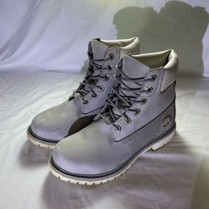 TIMBERLAND PREMIUM 6 in WATERPROOF BOOT MEDIUM GREY NUBUCK